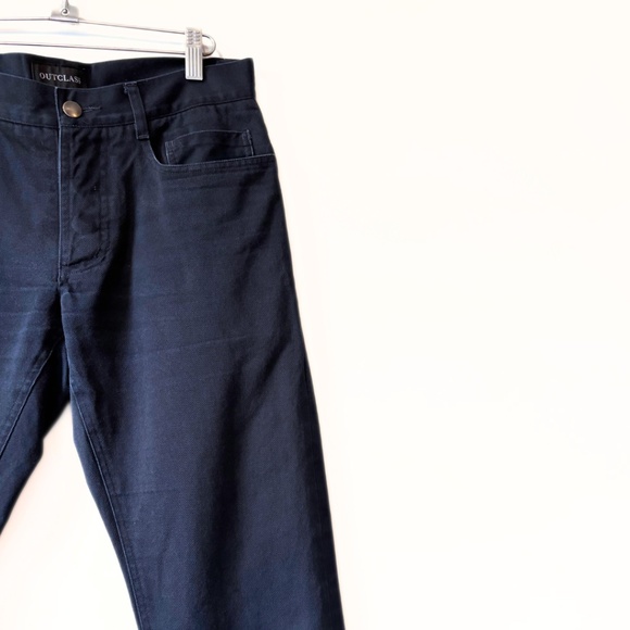 Outclass Toronto Navy Cotton Button Fly Pants Size 30 - Picture 3 of 8